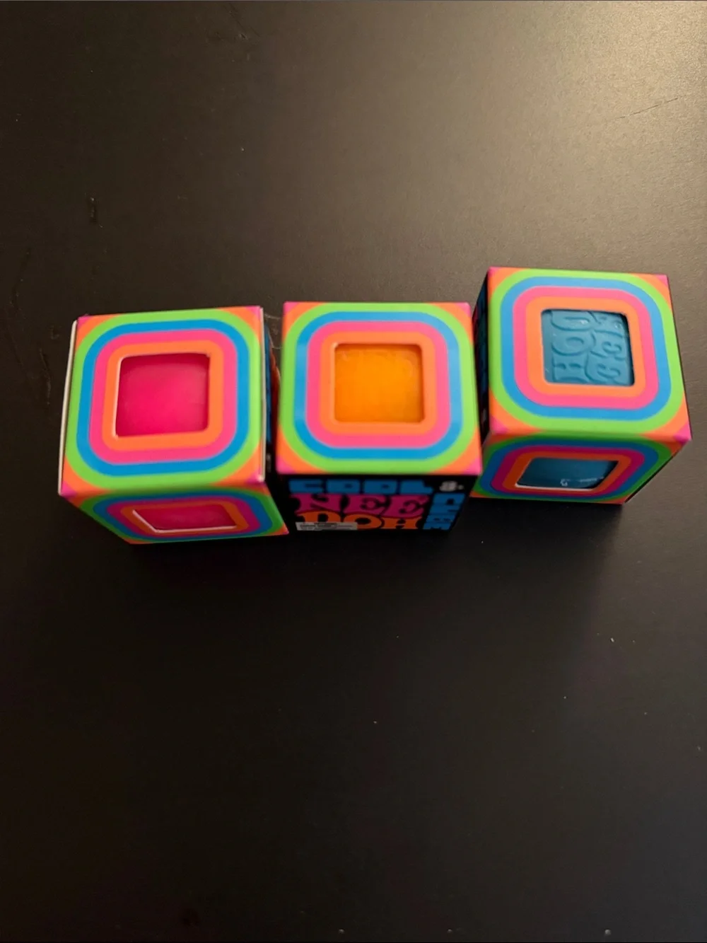 Needoh cool cube - Pink, Orange, Blue set of 3